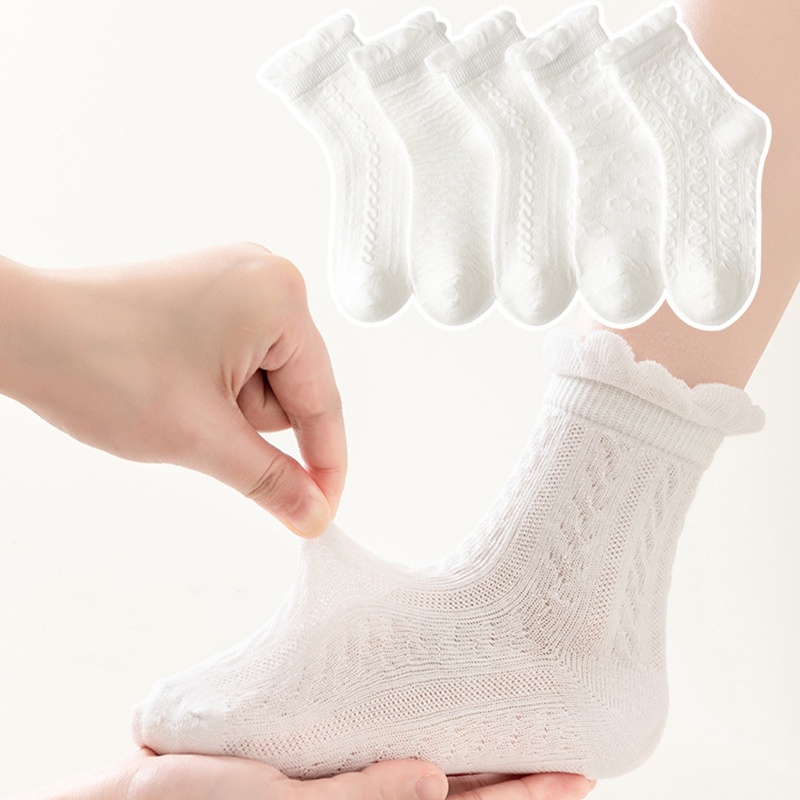 Vớ Lưới Mỏng Màu Trơn Thoáng Khí Dành Cho Trẻ Em