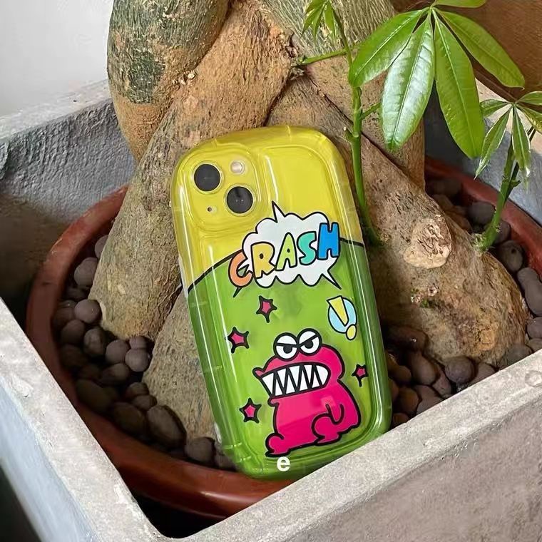 ✅Ốp Điện Thoại Mềm Trong Suốt In Hình Khủng Long Hoạt Hình Dễ Thương Cho iPhone14promax 13 11 12