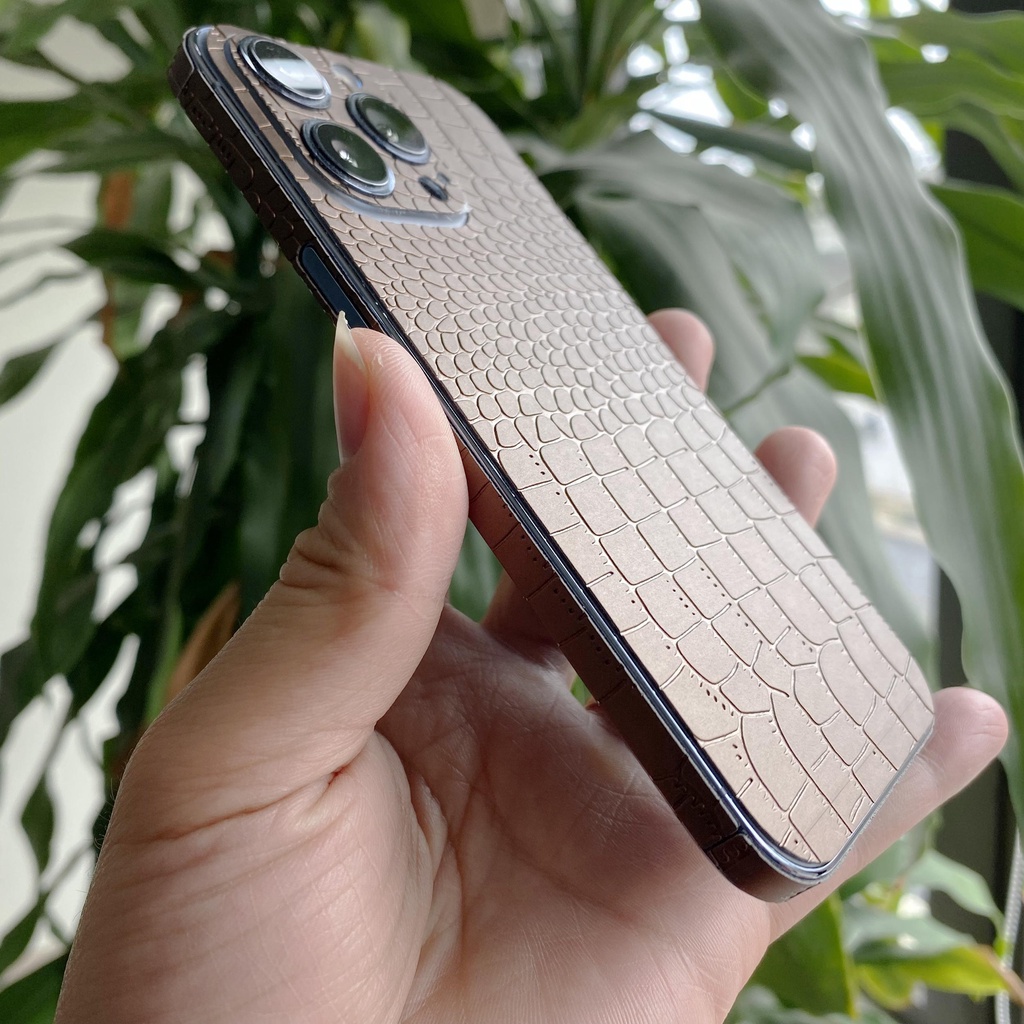 Dán da cá sấu iphone 11/11Pro/11Pro max/12/12Pro/12Pro max/12mini/13/13Pro/13Pro max/13mini/14/14Pro/14Promax/14Plus