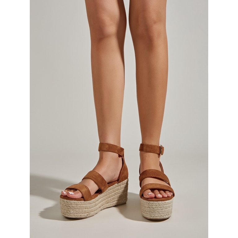 Giày Sandal Đế Xuồng Dày Quai Ngang Thời Trang Xuân Hè 2023