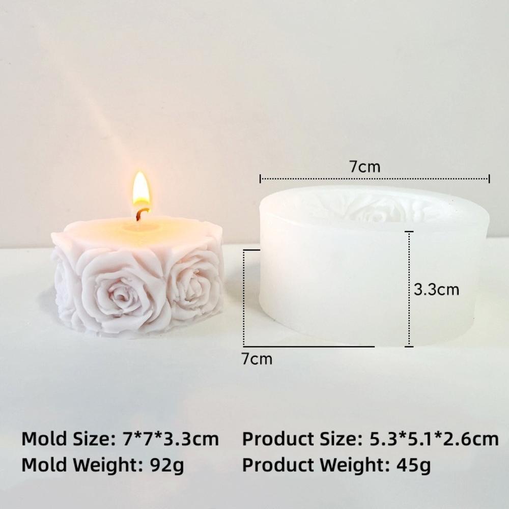 Khuôn Silicone Làm Nến Xà Phòng Hình Hoa Hồng Sáng Tạo DIY