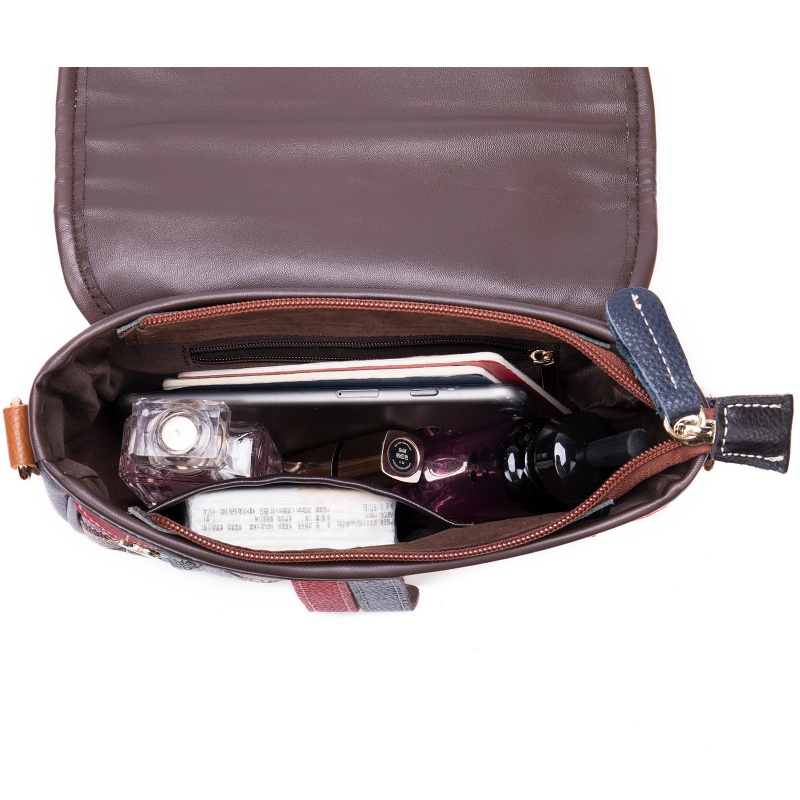 Túi Đeo Chéo Da Bò Thật Phong Cách Dân Tộc Mới Cho Nữ