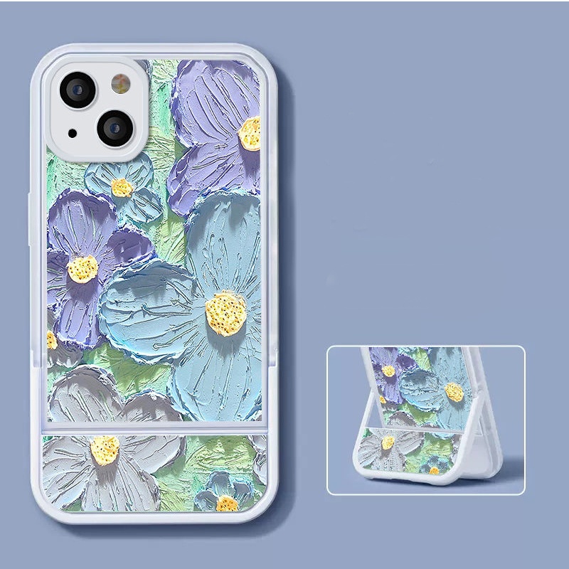 Ốp Điện Thoại TPU Trong Suốt Họa Tiết Hoa Lan Kiểu Tranh Sơn Dầu Cho IPhone 14 Pro Max 13 11 12 Pro Max XS X XR SE 2020 6S 8 7 Plus