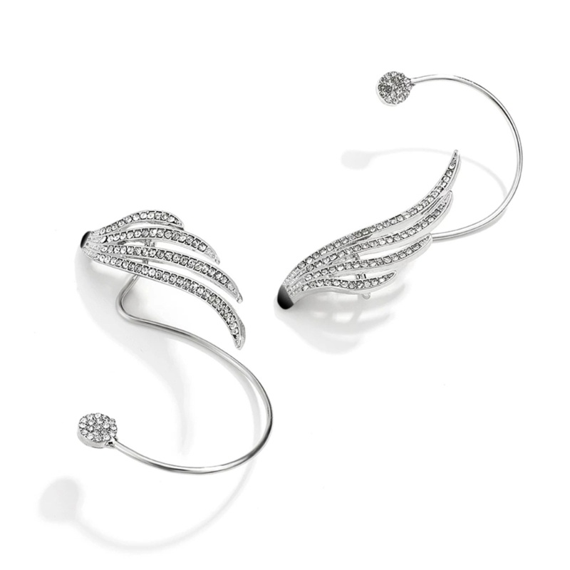 King Bông Tai Dạng Móc Kẹp Đính Đá Không Cần Khoan Lỗ Cho Nữ