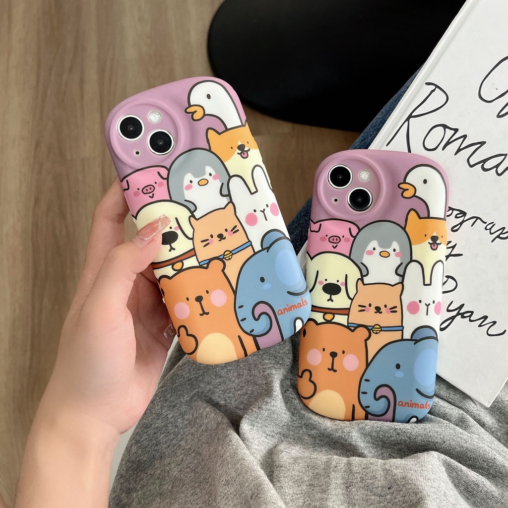 Ốp Điện Thoại Họa Tiết Hoạt Hình Vui Nhộn Cho iPhone14pro Max Apple 13 Phone Case 11 / 12