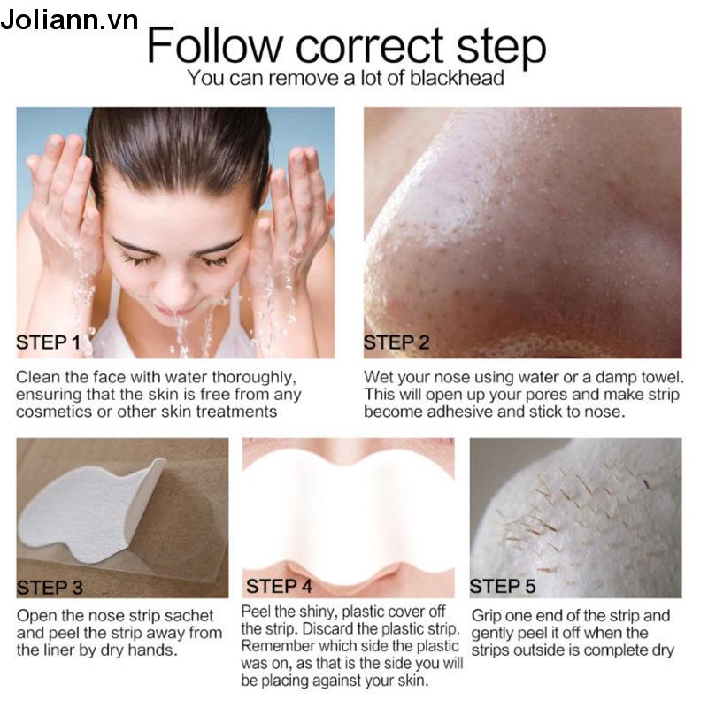 🎐Joliann🎐Miếng dán lột mụn làm sạch sâu giảm mụn đầu đen cho vùng mũi