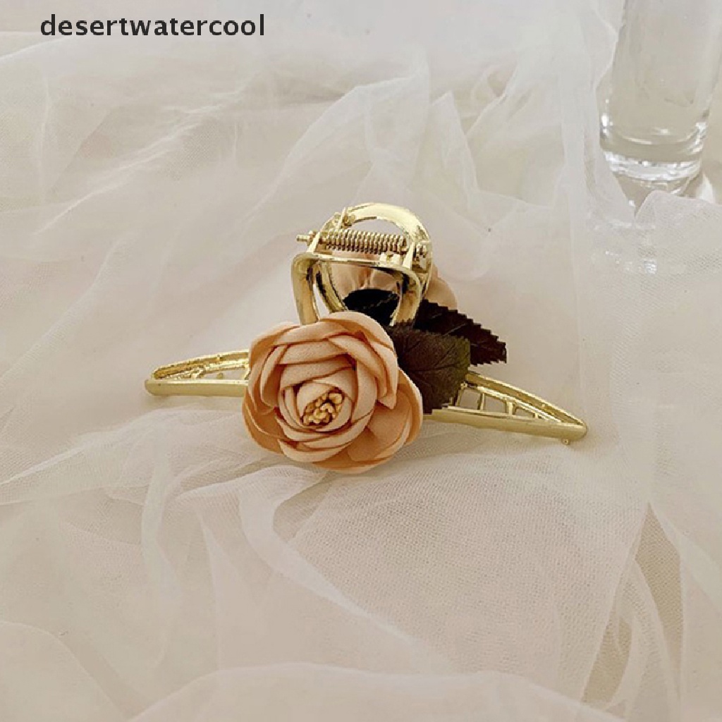 Kẹp Tóc Hình Hoa Bằng Kim Loại Phong Cách Hàn Quốc Cho Nữ