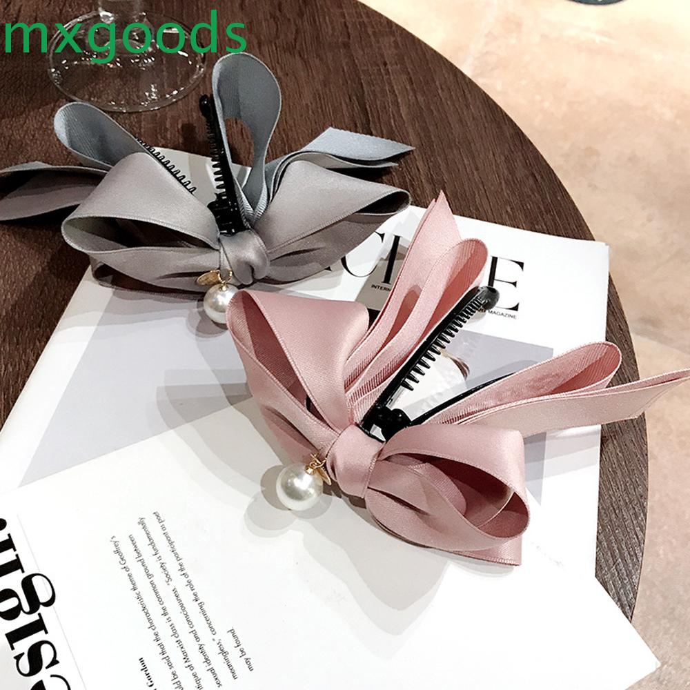 Kẹp Tóc Hình Nơ Đính Ngọc Trai Giả Thời Trang Cho Nữ