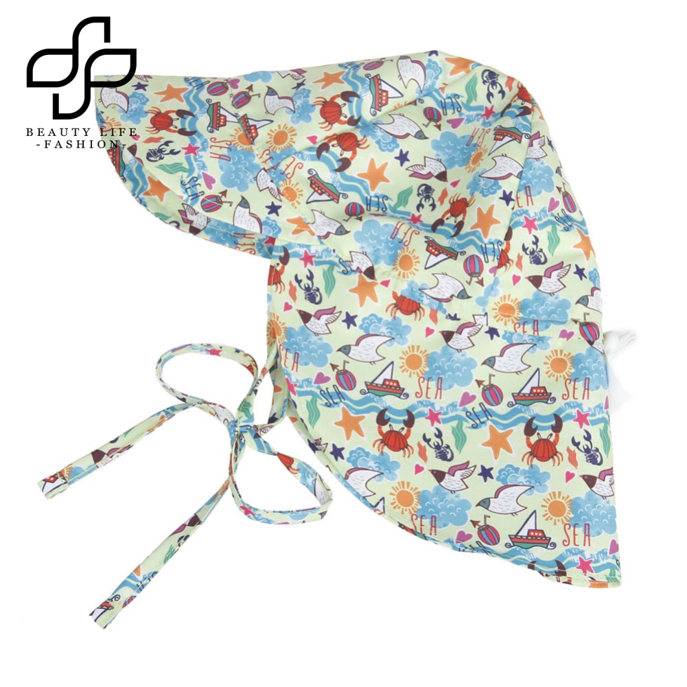 Mũ Chống Nắng Thoáng Khí Che Tai Thời Trang Đi Biển Mùa Hè Cho Bé Trai Và Gái