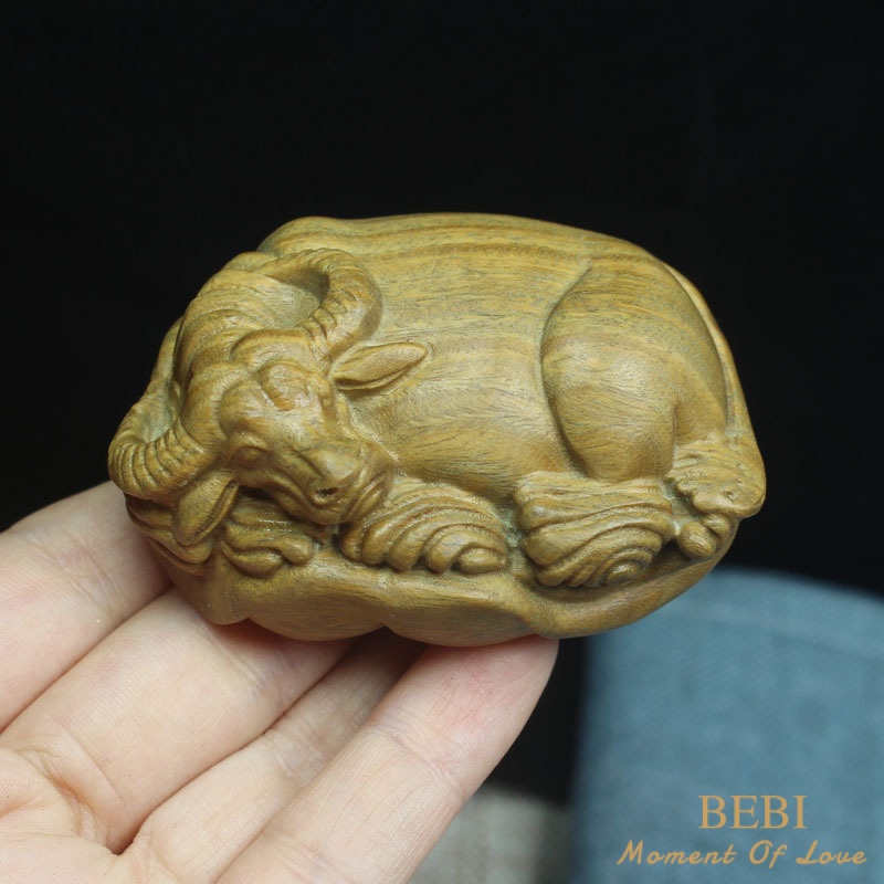 Bảng Đồ Chơi Bằng Gỗ Đàn Hương Hình Lá Sen / Bò Sữa Tay Cầm Có Hương Thơm