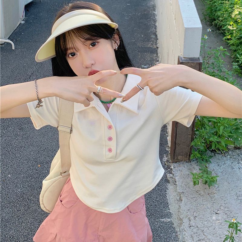 Áo Thun polo Ngắn Tay Thời Trang Mùa Hè 2023 Cho Nữ