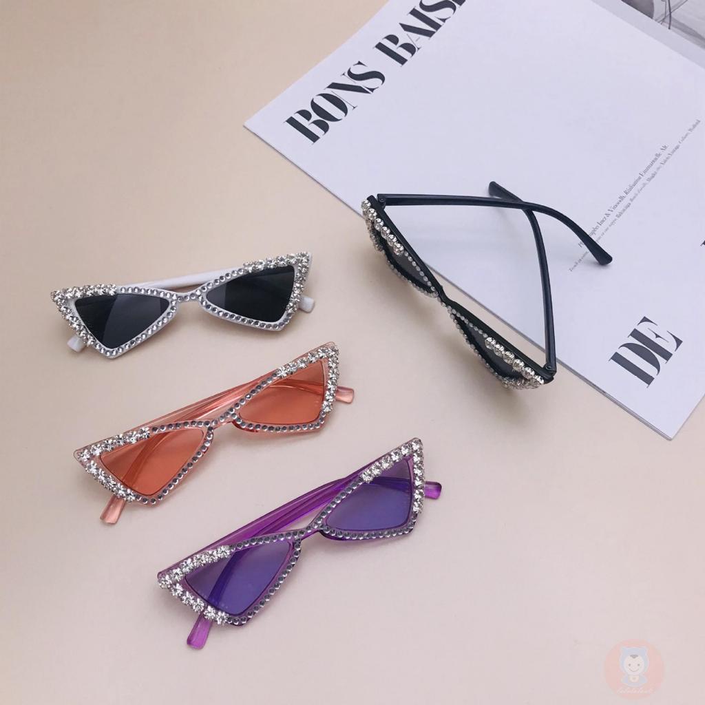 Kính Mát LAA6-Children Hình Tam Giác Màu Tím / Hồng / Đen / Xám Cho Bé Gái
