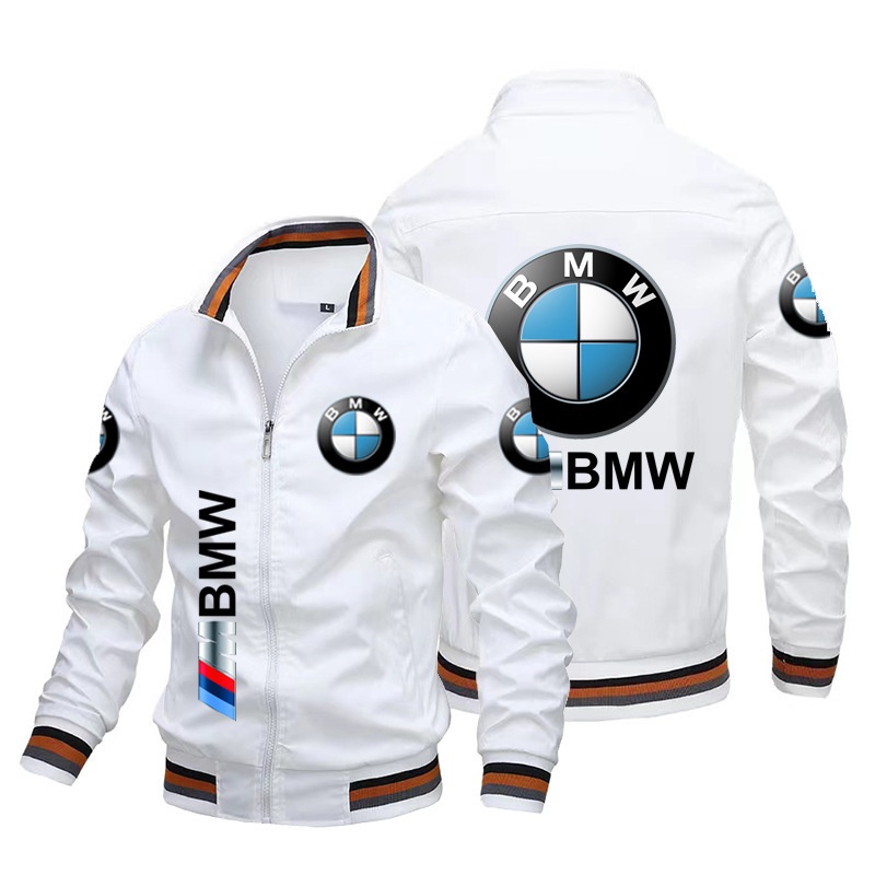 Áo Khoác Bóng Chày Có Khóa Kéo In Logo Bmw Thời Trang Cho Nam