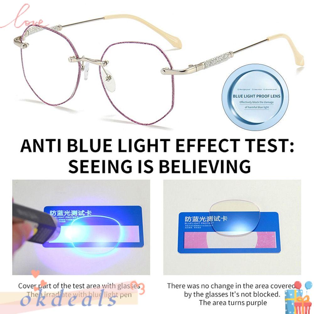 Kính Đọc Sách OKDEALS Thời Trang|Đèn Chống Ánh Sáng Xanh Thiết Kế Đơn Giản Phong Cách Vintage