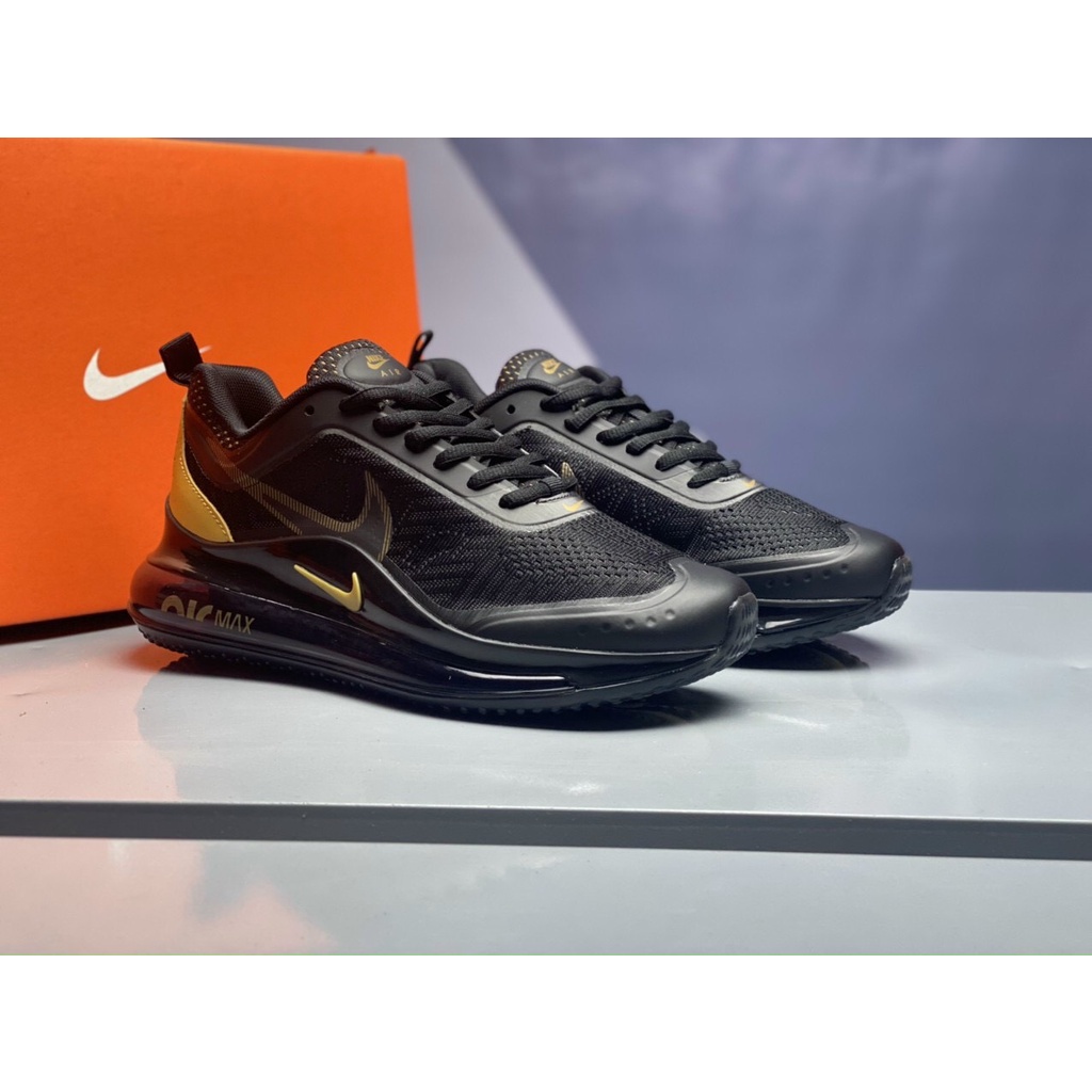 Giày Nike Air Max 720 Màu Đen Viền Vàng, Đế Hơi - Giày Thể Thao Nam Chính Hãng, Fullbox