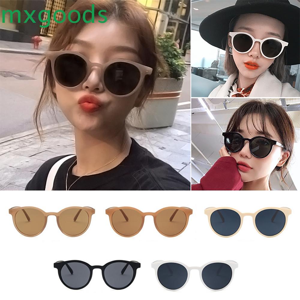 Kính Mát Gọng Tròn Chống Tia Uv400 Phong Cách Cổ Điển Cho Nữ