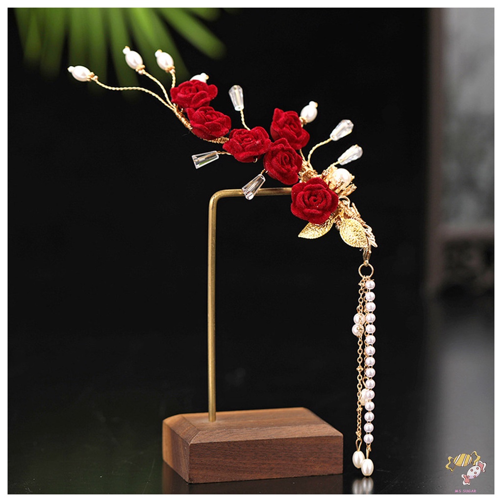 YADORNOS Ghim Cài Tóc Hình Hoa Hồng Ngọt Ngào Kèm Hóa Đơn Dành Cho Phù Dâu / Sườn Xám