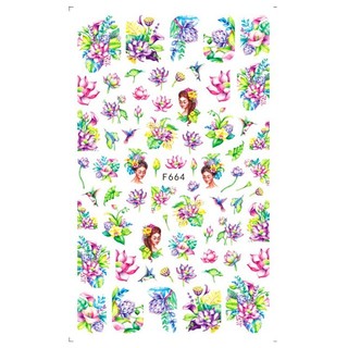 Sticker Dán Móng Hình Hoa Bướm 3d