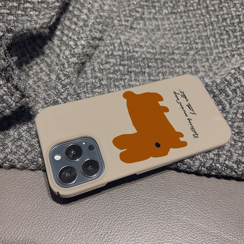 Ốp Điện Thoại Cứng In Hình Gấu Nâu Cho iphone 14promax 11 13 12 7Plus 8 X XS Max