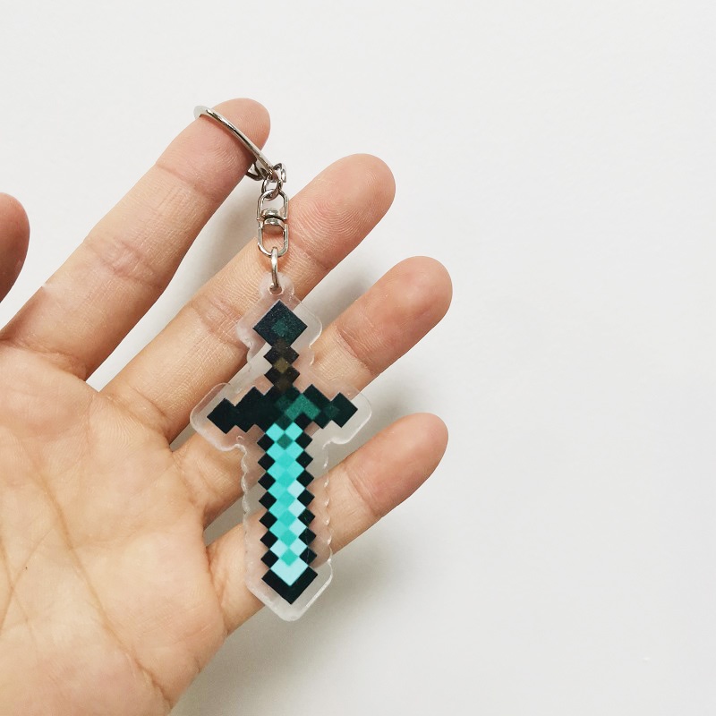 Móc Khóa Acrylic In Hình Nhân Vật Anime Minecraft Bằng Hợp Kim Kẽm Cho Nam Nữ