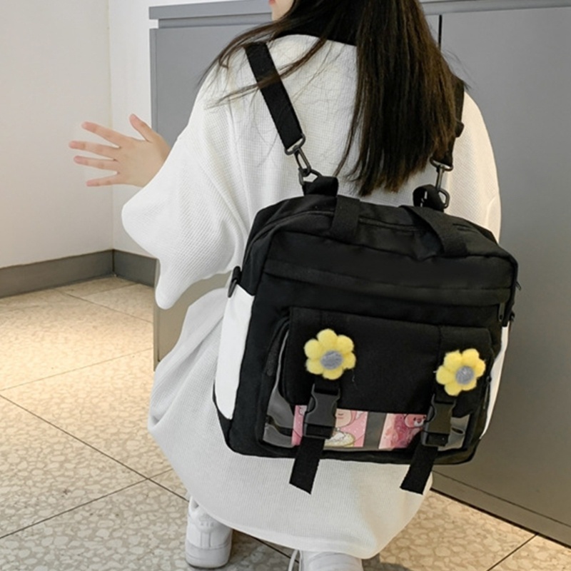 Túi Đeo Chéo Trong Suốt Đính Hoa Dễ Thương Cho Nữ