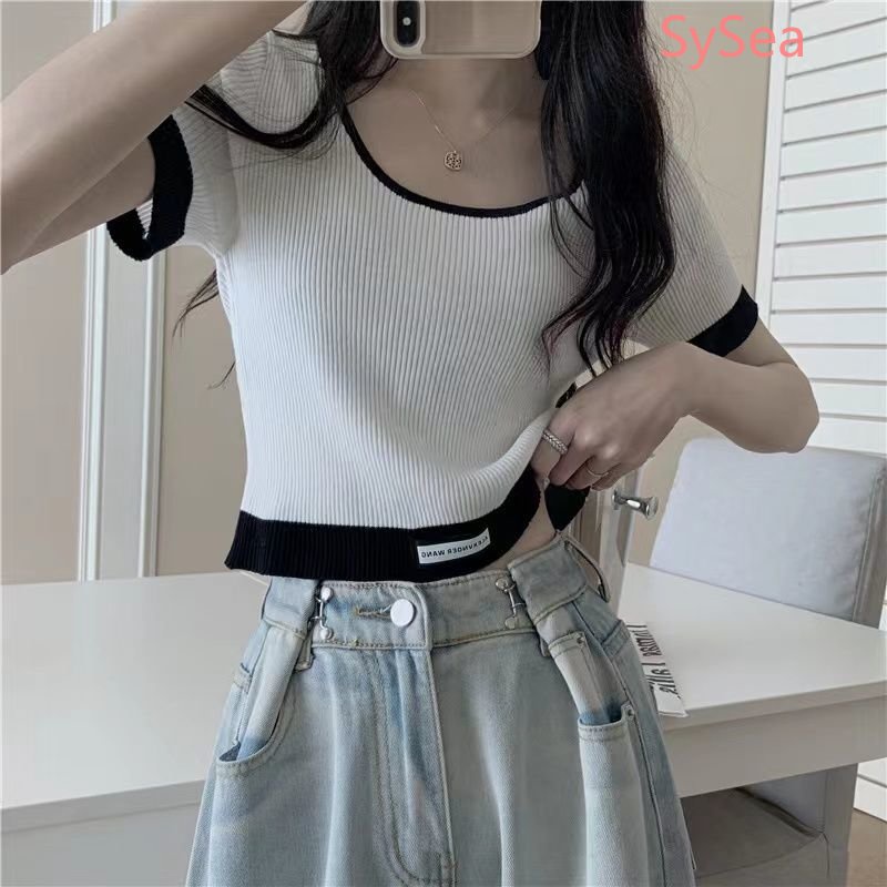 Áo Dệt Kim Dáng Rộng Kẻ Sọc Kiểu Retro Thời Trang Mùa Hè Cho Nữ