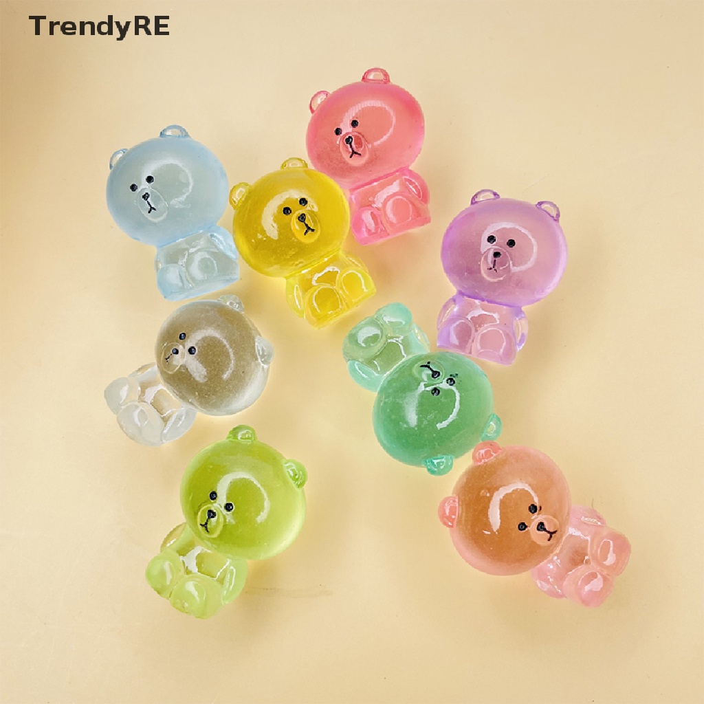 Tượng Gấu Hoạt Hình Phát Quang Trang Trí Phong Cảnh DIY