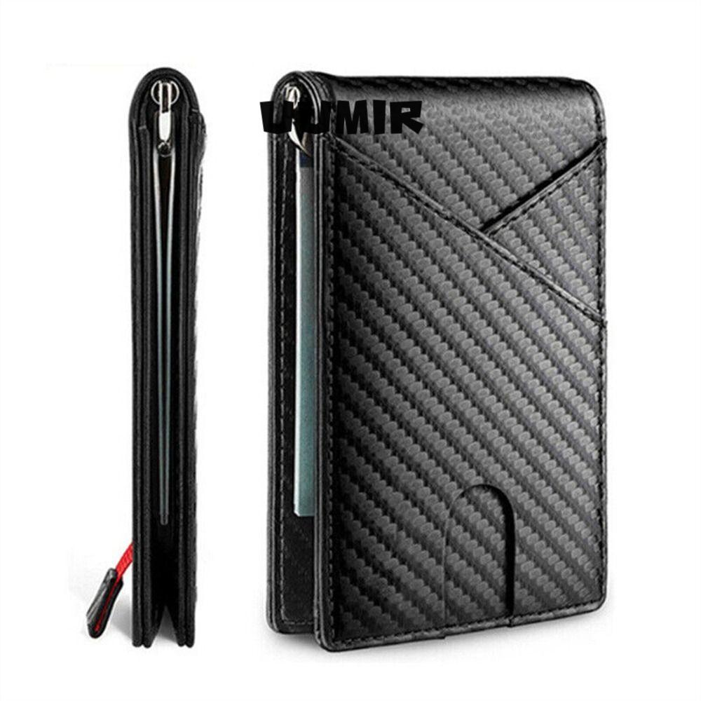 UUMIR Ví Da Sợi Carbon RFID Cao Cấp Sang Trọng Cho Nam
