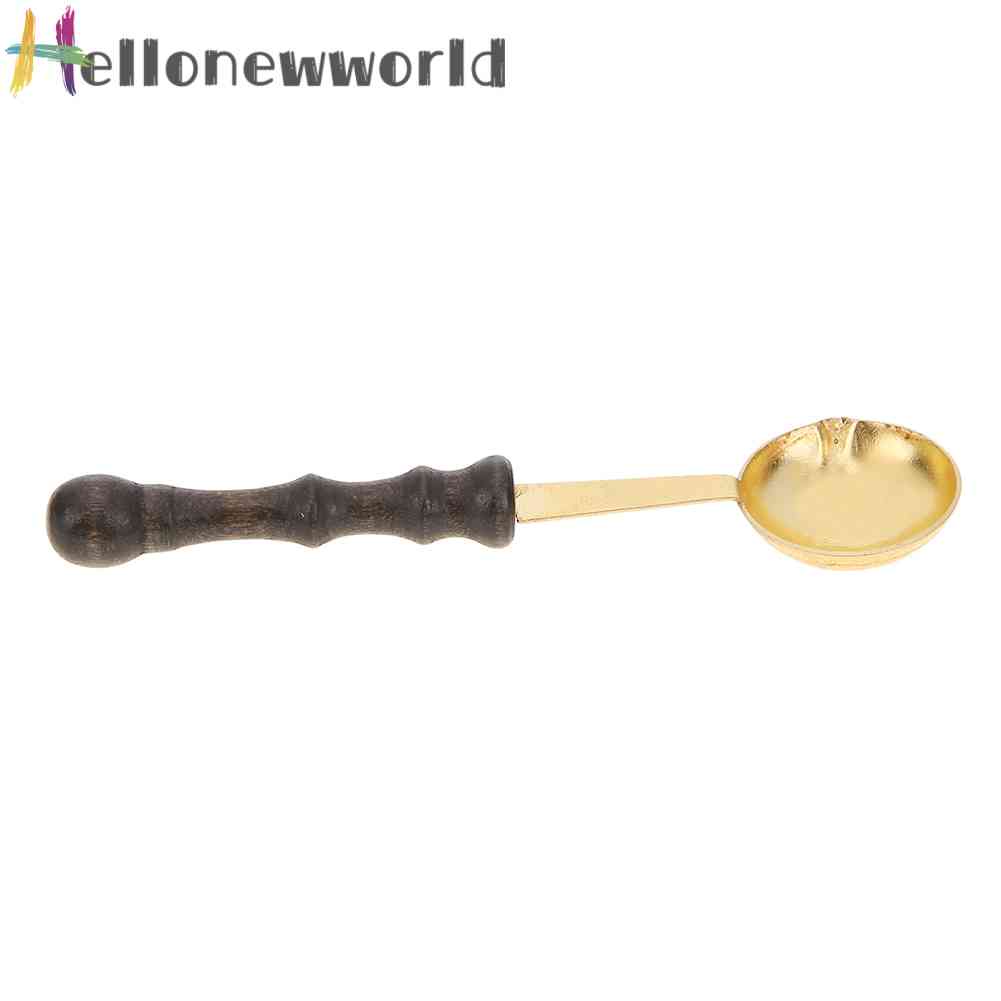 Muỗng Thẻ Sáp Niêm Phong Thiệp Mời Tay Cầm Bằng Gỗ Phong Cách Vintage