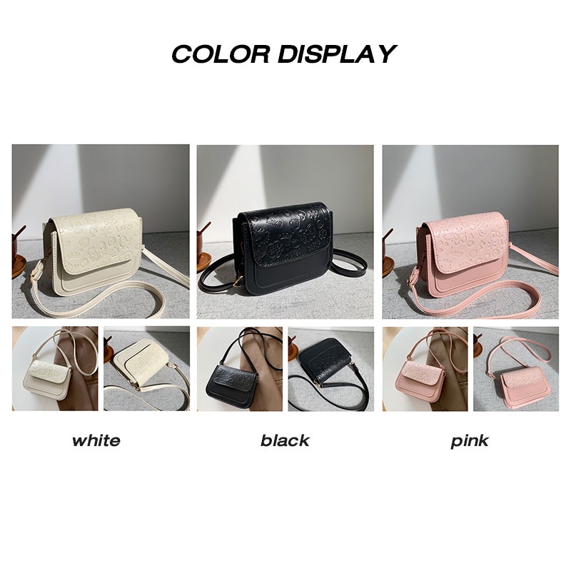 Túi xách NALLCHEER da PU dáng vuông nhỏ nhắn phong cách Nhật Bản dễ thương thời trang đơn giản