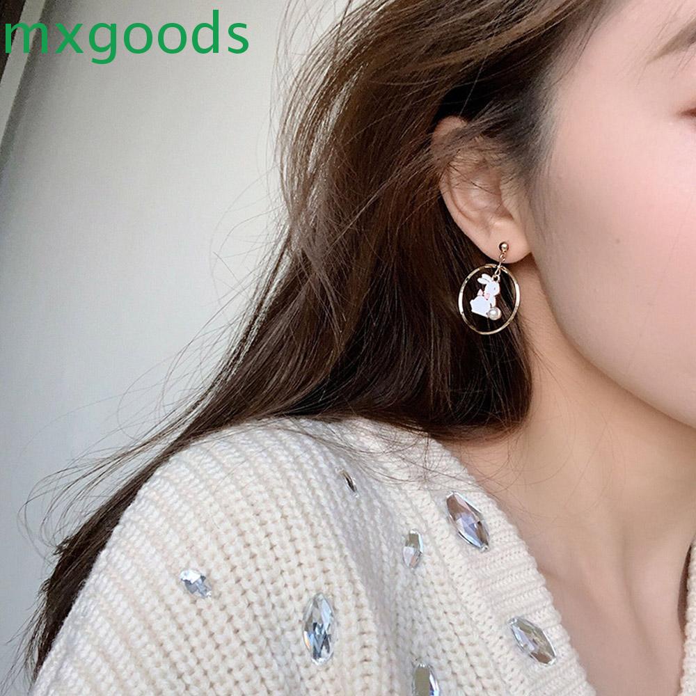 Hoa Tai Hình Thỏ Mặt Trăng Dễ Thương Dành Cho Nữ