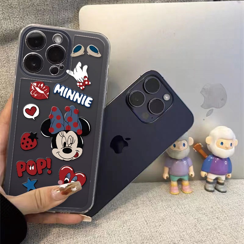 ✅Ốp Điện Thoại Mềm Màu Trong Suốt Hình Chuột Mickey Minnie Cho iPhone14ProMax 13 / x F8YQ