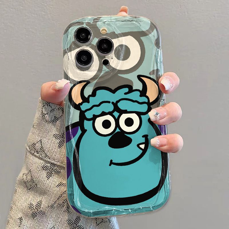 ✅Ốp Điện Thoại Mềm Chống Sốc Màu Xanh Dương Trong Suốt Hình Quái Vật Cho iPhone14 / 13promax 12 / 11 7 / 8p xsxr RUV1