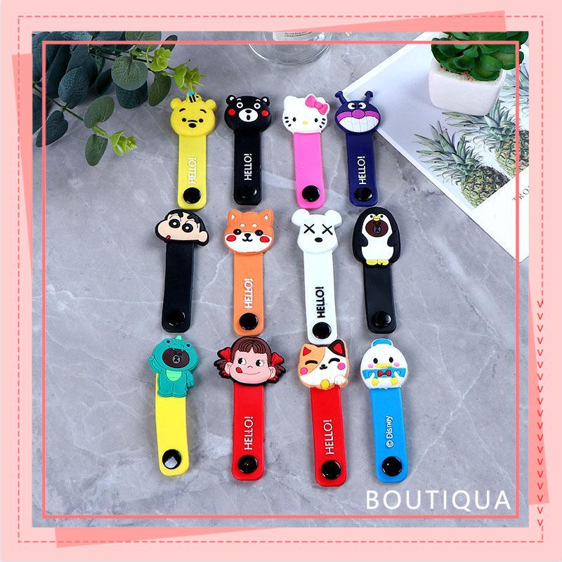 Dây kẹp thu gọn tai nghe cáp sạc điện thoại laptop hình thú dễ thương-BA