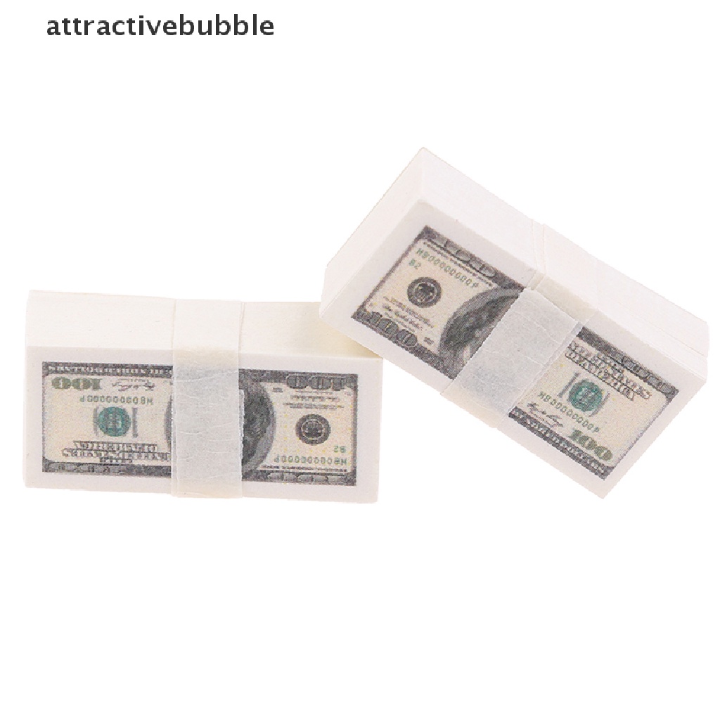 Set 100 Tờ Tiền Đô La Mini Tỉ Lệ 1: 12 Cho Nhà Búp Bê 100 Đô La