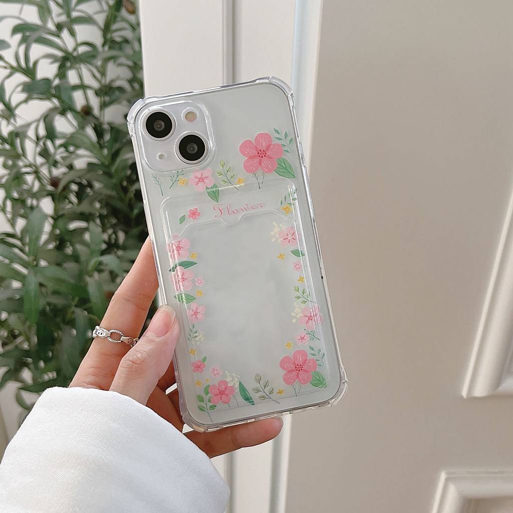 Ốp lưng iphone trong túi đựng thẻ Hoa Tulip 6/6s/6plus/6splus/7/7plus/8/8plus/xs/11/12/13/pro/max/plus/promax TT25
