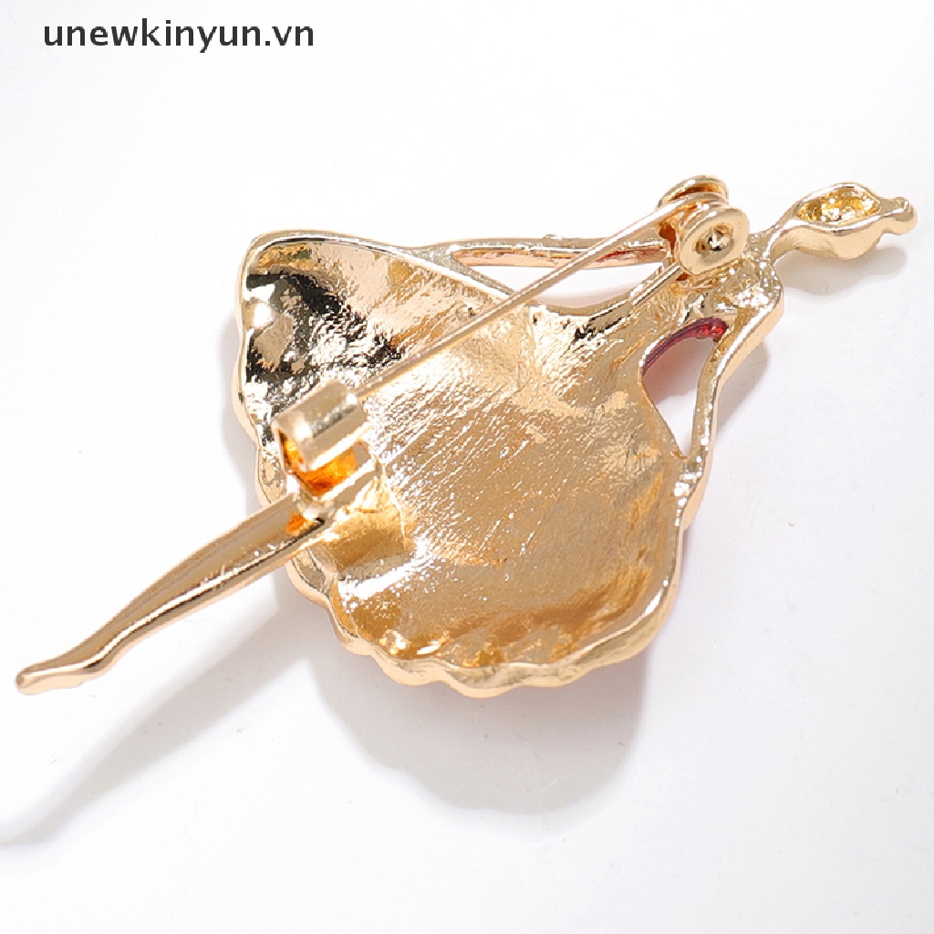 Ghim Cài Áo Hợp Kim Hình Vũ Công Ba Lê Đính Kim Cương Pha Lê Phong Cách Retro Cho Nữ