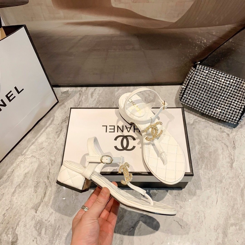 Chan* el_Hàng Có Sẵn! Giày Cao Gót Thiết Kế Mới Đế Dày Cao Cấp Thời Trang Mùa Hè Dành Cho Nữ