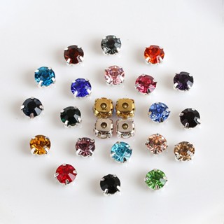 Set 100 Viên Kim Cương Pha Lê Giả Kính Thủ Công Trang Trí Váy Cưới DIY