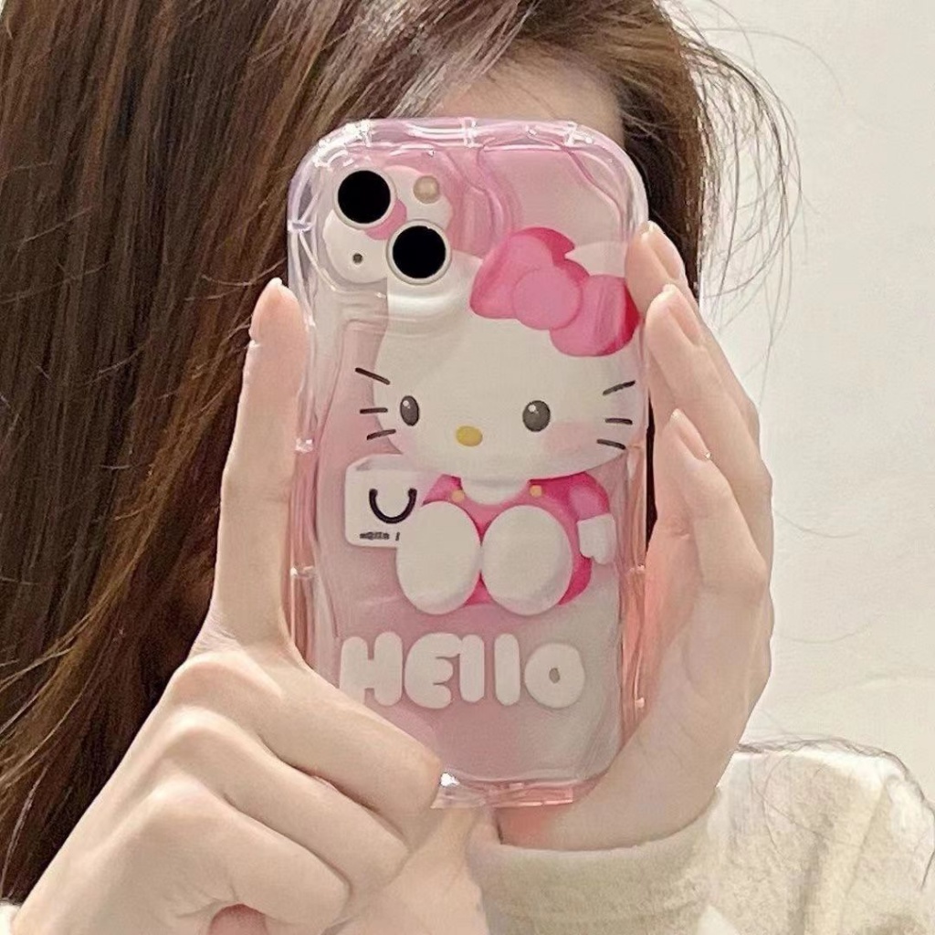 ✅Ốp Điện Thoại Mềm In Hình Hello Kitty Màu Hồng Cho iPhone 14 / 13promax 12 / 11pro xr / xs 8Pin