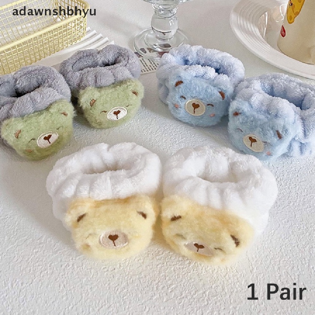 Bộ 2 Băng Đeo Cổ Tay Bằng Lông Cừu Kiểu Hoạt Hình Dễ Thương