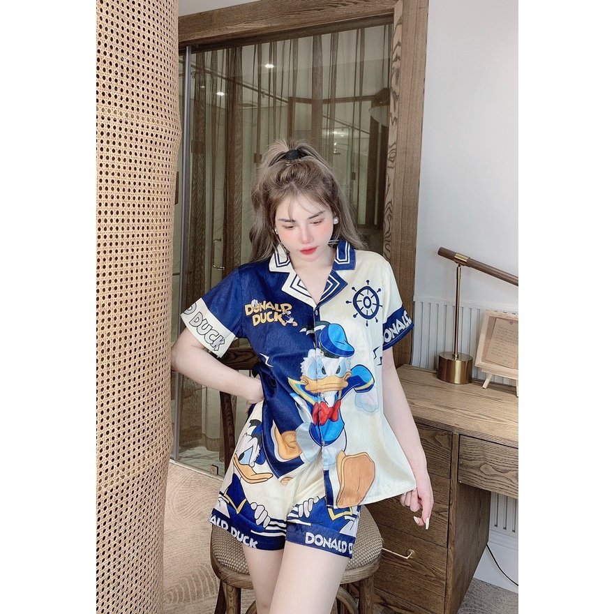 Đồ bộ, đồ pijama đùi mặc nhà phong cách quảng châu- Chất liệu gấm xước ĐB13000150| Nguyễn Hương Store | BigBuy360 - bigbuy360.vn