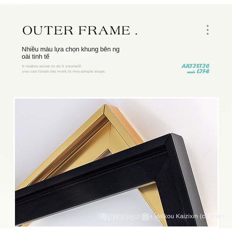 Bộ Tranh Sơn Dầu Thủ Công Tự Làm Hình Gấu Thỏ Dễ Thương Trang Trí Phòng Khách