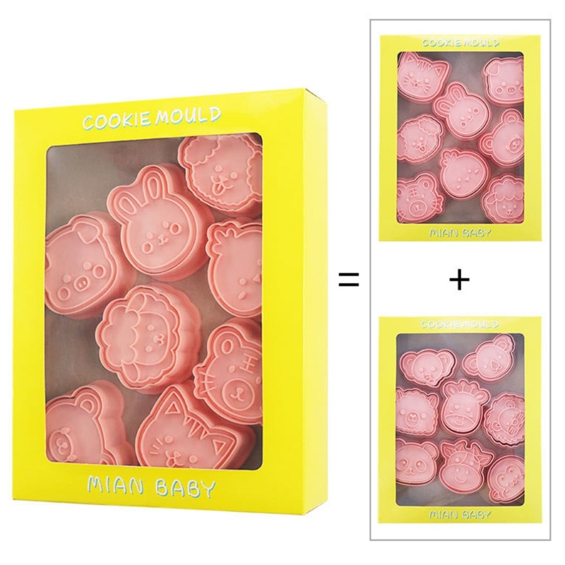 Bộ 16 Khuôn Nhựa Làm Bánh Quy Hình Động Vật Đáng Yêu