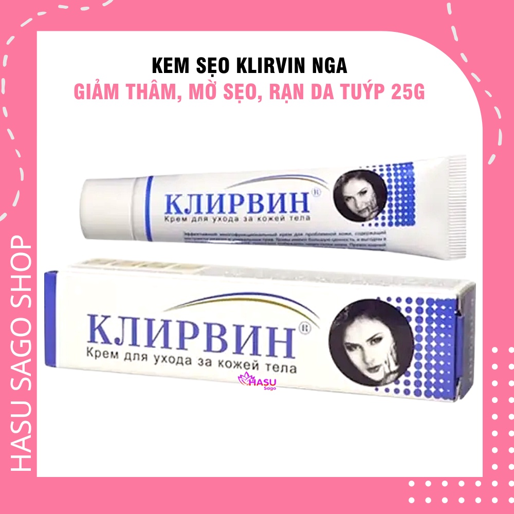 Kem Sẹo KLIRVIN Giảm Thâm, Mờ Sẹo, Rạn Da Của Nga 25g