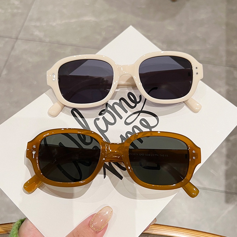 Kính Mát Gọng Kim Loại Phong Cách vintage Thời Trang Hàn Quốc