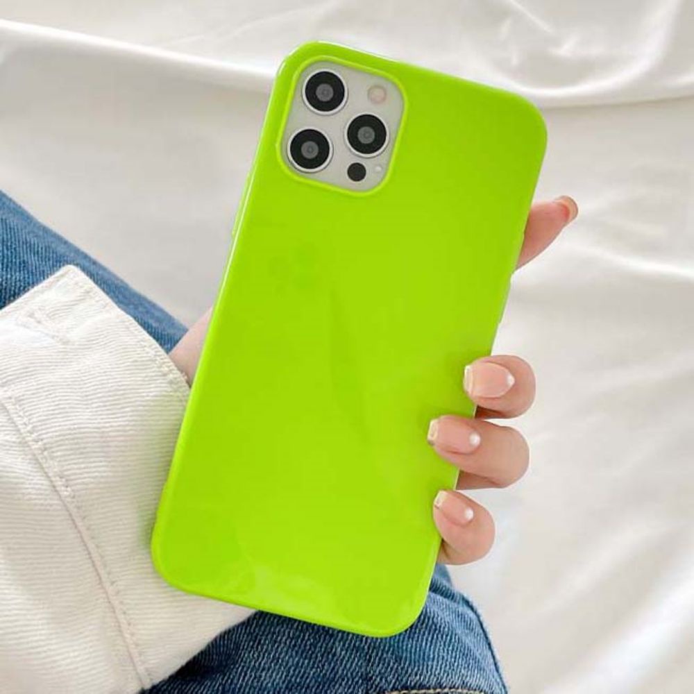 Ốp Điện Thoại Silicone Mềm Siêu Mỏng Màu Neon Cho IPhone 14 13 12 11 Pro Max X XS XR 8 7 Plus