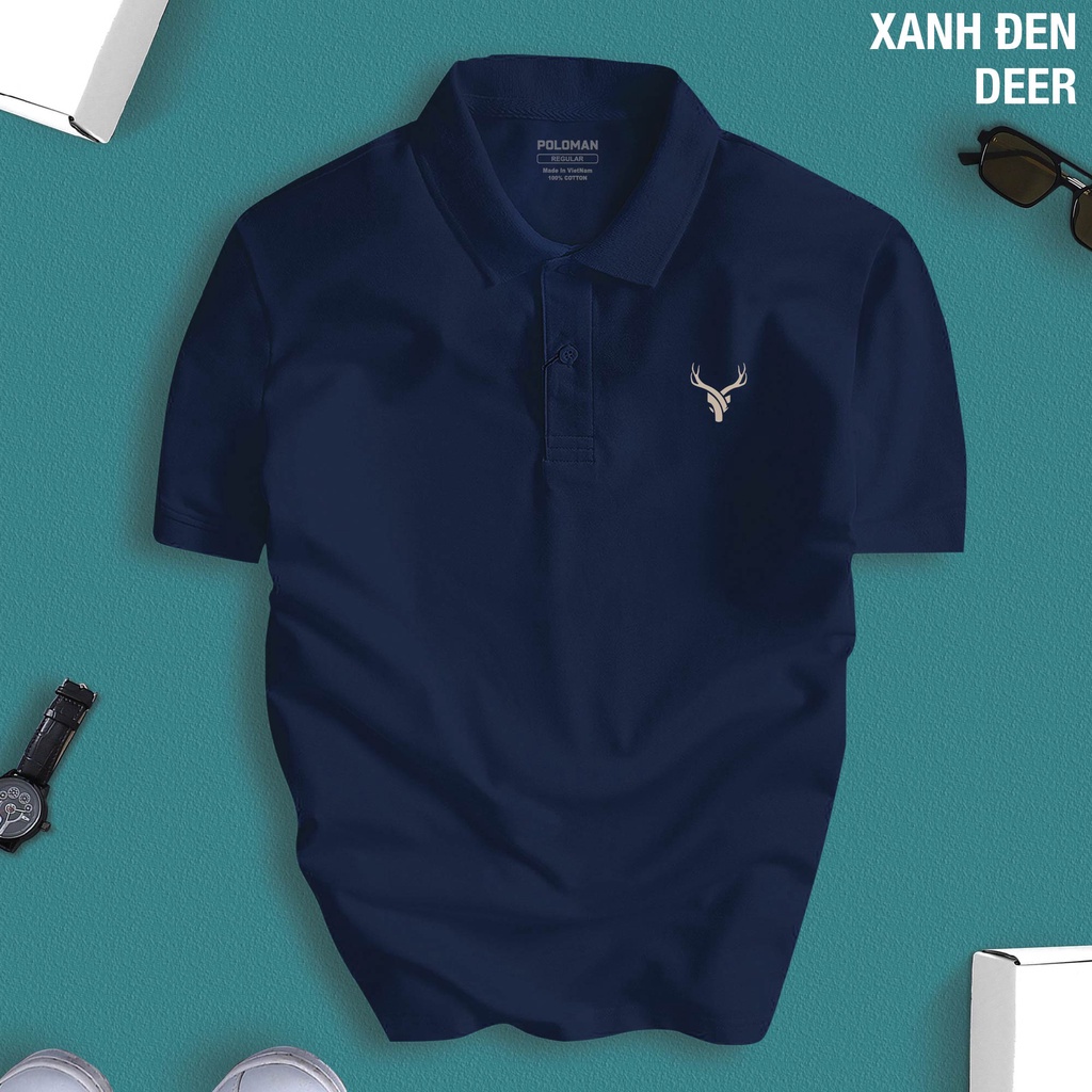 Áo polo Hưu sao DEER nhiều màu lịch lãm tinh tế cho nam và nữ