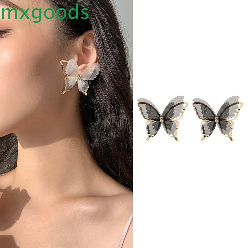 Bông Tai Hình Bướm Đính Đá Thời Trang Cho Nữ