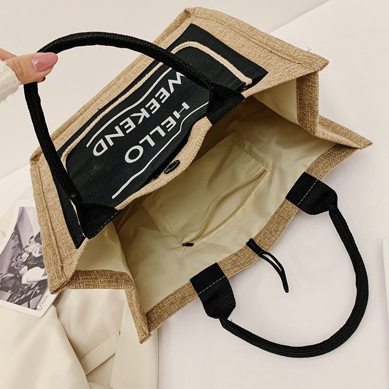 Túi Xách Nữ Vải Lanh Phong Cách retro Mới-AA1067